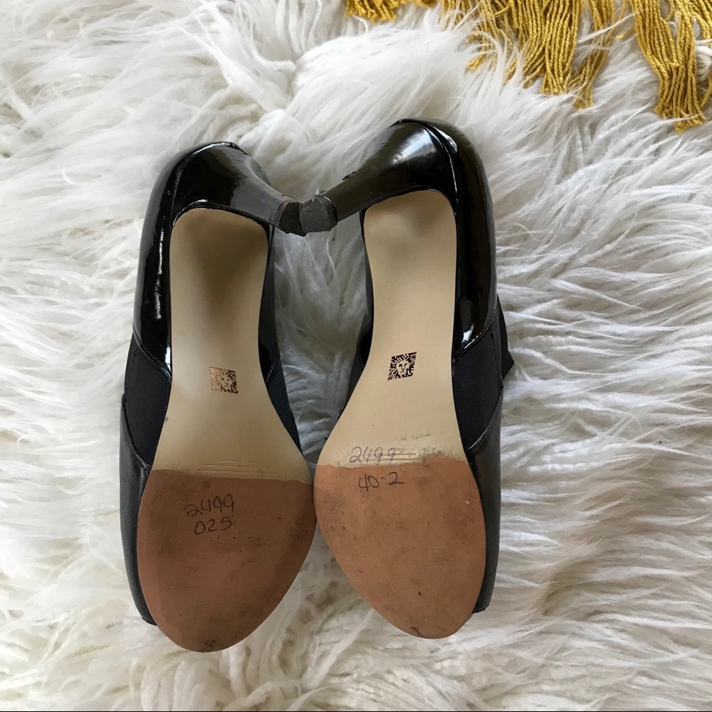 Anne Klein Ottone Peep Toe Leather Ankle Booties - Picture 8 of 9